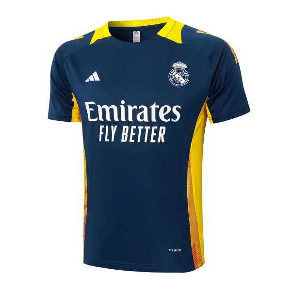 Camiseta Entrenamiento Real Madrid 2024-2025 Azul Amarillo